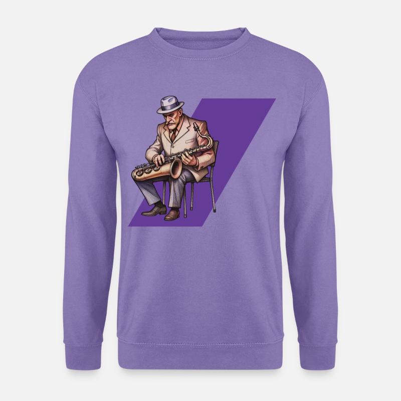 SAXOPHONIST – Ton & Bild - Unisex Pullover - Lavendel