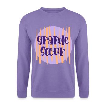 Große Schwester Frankreich - Unisex Pullover - Lavendel - Vorne