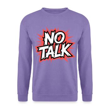 No Talk Comic Explosion - Unisex Pullover - Lavendel - Vorne
