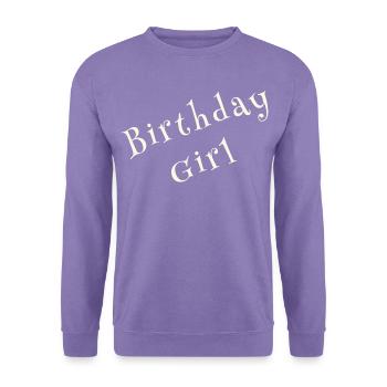 Birthday Girl – Celebration Design - Unisex Pullover - Lavendel - Vorne