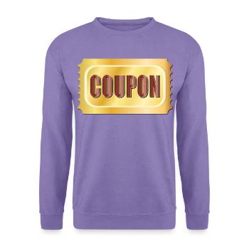 Gutscheingutschein - Unisex Pullover - Lavendel - Vorne
