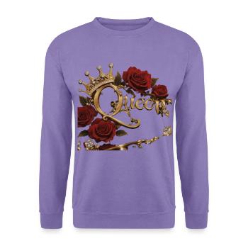 Queen Crown Roses Gold - Unisex Pullover - Lavendel - Vorne
