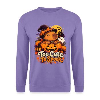 Halloween Capybara Too Cute To Spook - Unisex Pullover - Lavendel - Vorne