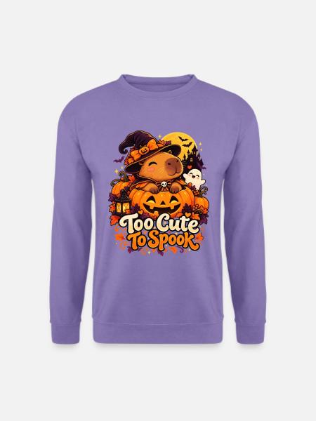 Halloween Capybara Too Cute To Spook - Unisex Pullover - Lavendel