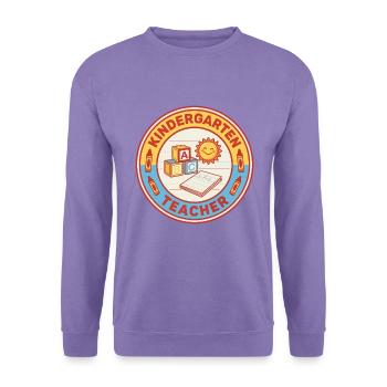 Vintage Kindergartenlehrerin ABC Blocks Sonnenabzeichen - Unisex Pullover - Lavendel - Vorne