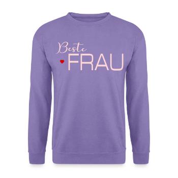 Beste Frau Wertschätzung - Unisex Pullover - Lavendel - Vorne
