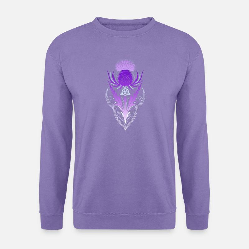 Distel mit Triquetra - Unisex Pullover - Lavendel