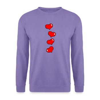 Herzchen - Unisex Pullover - Lavendel - Vorne