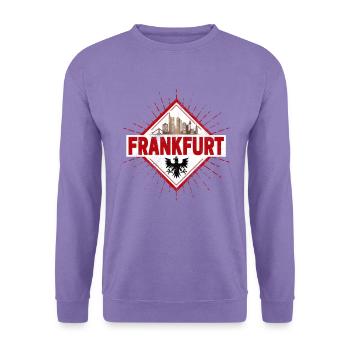 Frankfurt City Deutschland Skyline retro Souvenir - Unisex Pullover - Lavendel - Vorne