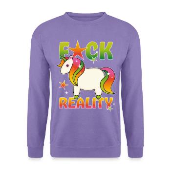Regenbogen Einhorn - Unisex Pullover - Lavendel - Vorne
