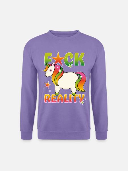 Regenbogen Einhorn - Unisex Pullover - Lavendel