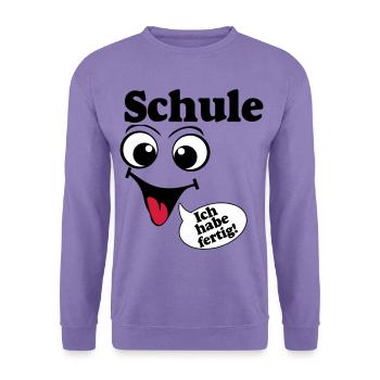 Abschluß , Schule ich habe fertig (25) - Unisex Pullover - Lavendel - Vorne
