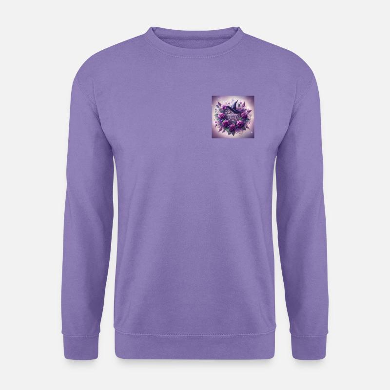 Pentagramm mit Hexen Hut Lila - Unisex Pullover - Lavendel