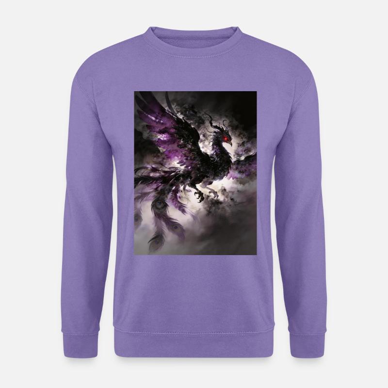 Der dunkle Phönix: Aufstieg der Dunkelheit - Unisex Pullover - Lavendel