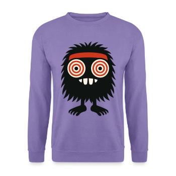 Zottel Monster mit Hypno-Augen - Unisex Pullover - Lavendel - Vorne