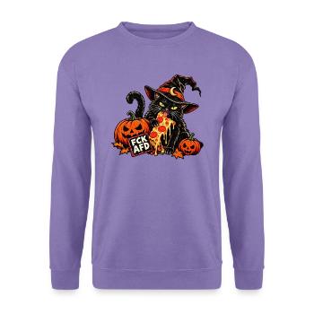 Happy Helloween Katze  - Unisex Pullover - Lavendel - Vorne