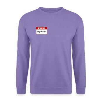 Hallo, ich bin depressiv - Unisex Pullover - Lavendel - Vorne