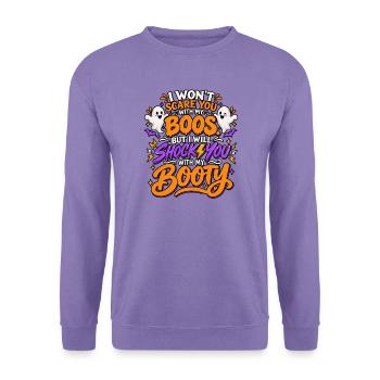 Boos und Booty Halloween-Grafik - Unisex Pullover - Lavendel - Vorne
