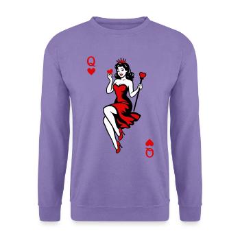 Herz Königin in Rot - Unisex Pullover - Lavendel - Vorne