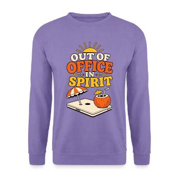 Out of Office in Spirit – Urlaubsmodus - Unisex Pullover - Lavendel - Vorne