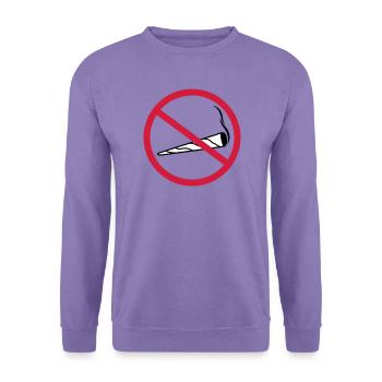 joint verboten schild zone keine clipart logo hanf - Unisex Pullover - Lavendel - Vorne