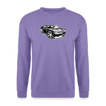 Muscle-Car-Power pur! - Unisex Pullover - Lavendel - Vorne