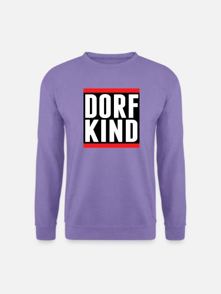 dorf dorfkind aufkleber sticker dorfi stadt - Unisex Pullover - Lavendel