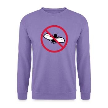 Fliege Verboten Schild - Unisex Pullover - Lavendel - Vorne
