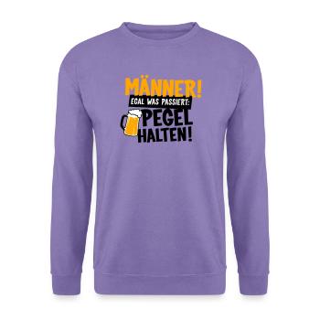 Männer Pegel halten - Unisex Pullover - Lavendel - Vorne