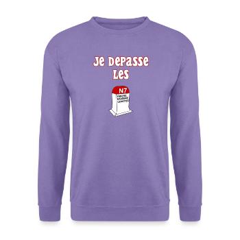 Ich überschreite die Grenze - Unisex Pullover - Lavendel - Vorne