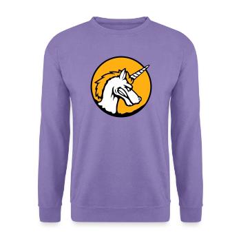 Einhorn Böse Wütend Angriff Zähne knirschen sauer - Unisex Pullover - Lavendel - Vorne