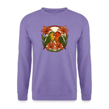 Romantische Turteltauben - Unisex Pullover - Lavendel - Vorne