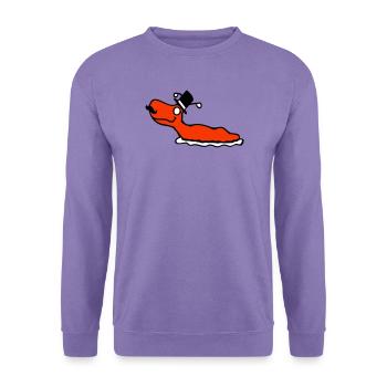 Mr Schnecke Sir Zylinder Monokel reich wohlhabend - Unisex Pullover - Lavendel - Vorne