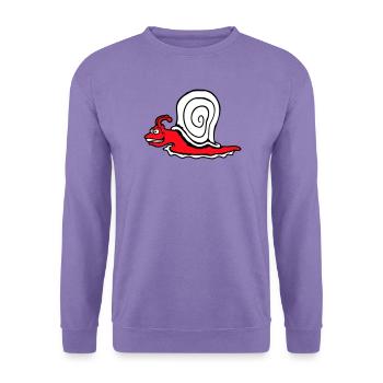 Schnecke Schnell Kriechen Lustig Cartoon Raserei - Unisex Pullover - Lavendel - Vorne