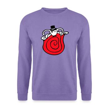 Mr Schnecke Sir Zylinder Monokel reich wohlhabend - Unisex Pullover - Lavendel - Vorne