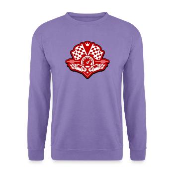 Racing Rennflagge Auspuff Tacho - Unisex Pullover - Lavendel - Vorne