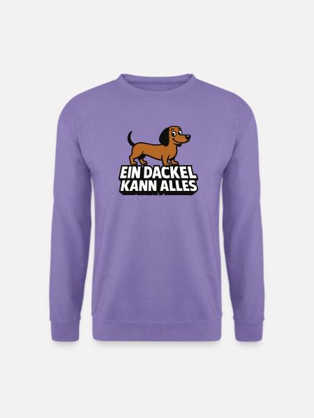 Ein Dackel kann alles! - Unisex Pullover - Lavendel