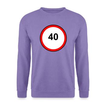 40erKreis Signet - Unisex Pullover - Lavendel - Vorne