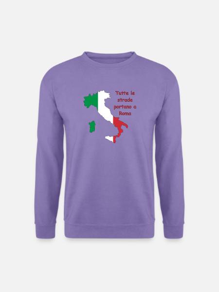 Italienische Flagge mit Spruch - Unisex Pullover - Lavendel