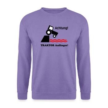 Traktor Anfaenger - Unisex Pullover - Lavendel - Vorne