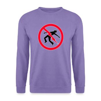 Blitz-Warnung - Unisex Pullover - Lavendel - Vorne