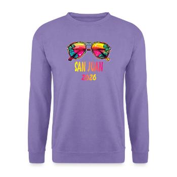 San Juan 2026 Tropische Sonnenbrille - Unisex Pullover - Lavendel - Vorne