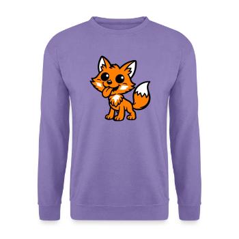 Fuchs Comic - Unisex Pullover - Lavendel - Vorne