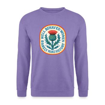 Thistle Patch: Geschichte der rebellischen Frauen - Unisex Pullover - Lavendel - Vorne