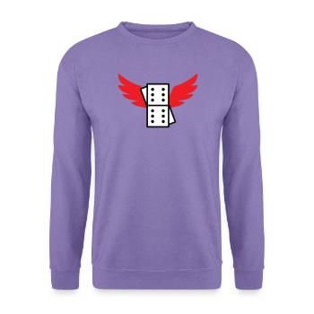 Winged Dominoes: Freestyle und Strategie - Unisex Pullover - Lavendel - Vorne