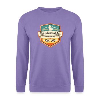 Beobachter Badge: Ich beobachte - Unisex Pullover - Lavendel - Vorne