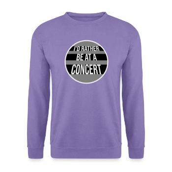 Je préférerais être à un concert Lustig Musik Konzert - Sweat-shirt Unisexe - lavande - Devant