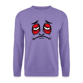 Mürrisches Trauriges Enttäuschtes Gesicht Lustig - Unisex Pullover - Lavendel - Vorne