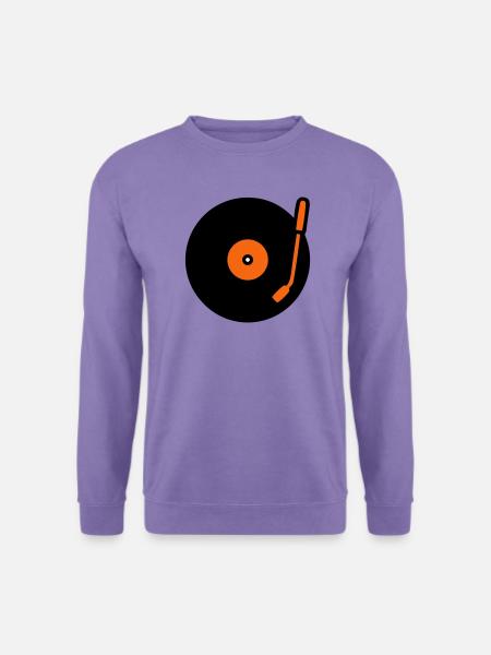Retro Audio Schallplatte Tonarm - Unisex Pullover - Lavendel
