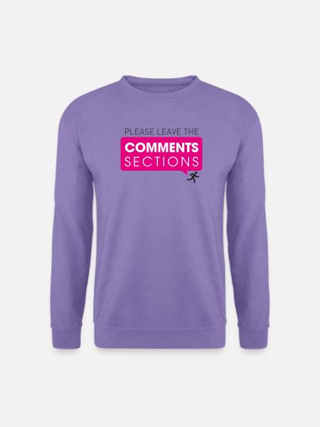 Please Leave The Comments Section - Unisex Pullover - Lavendel